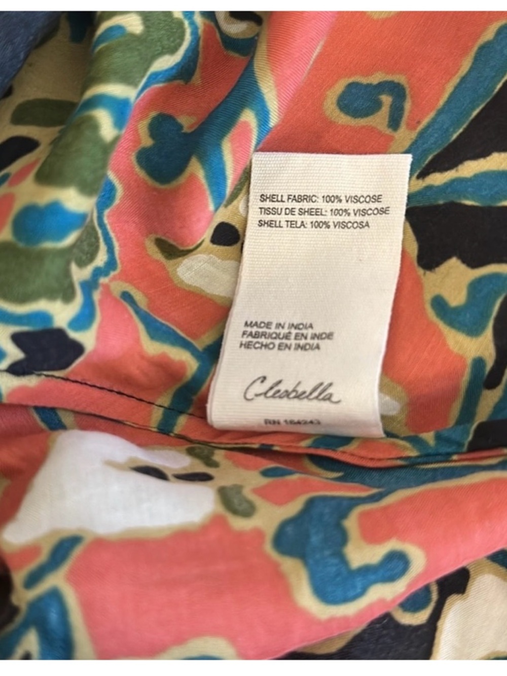 Cleobella gypsy cadence Teal & Black Swirl Maxi Dress sz XS - Picture 7 of 8